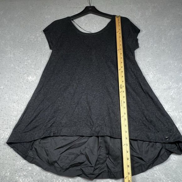 Lululemon Shirt Top Womens Size 10 Gray Flowy Short Sleeve Top Stretch - Picture 6 of 9